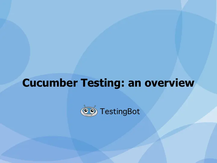 Cucumber testing with Selenium and IntelliJ or Eclipse